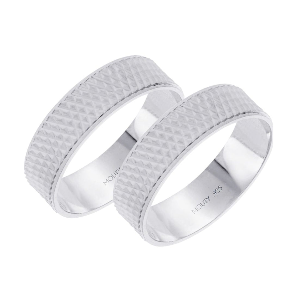 Dúo de Argollas Liam 6mm en plata