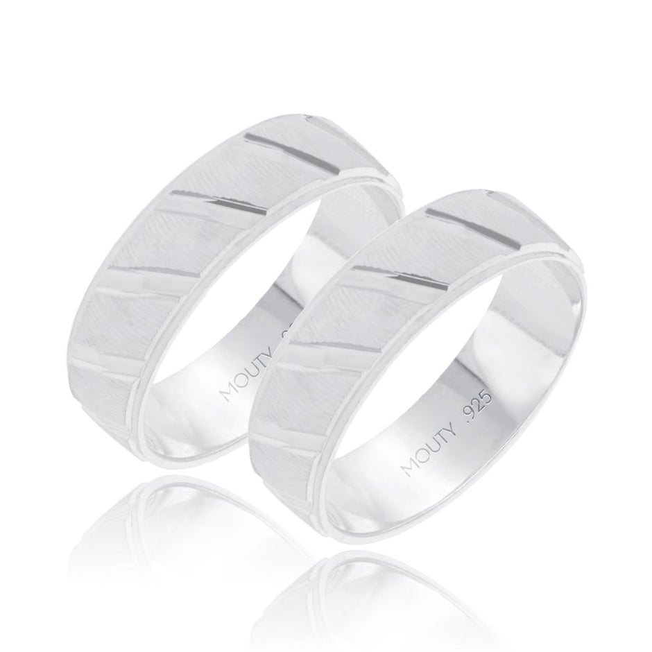 Dúo de argollas Richard 6mm en plata
