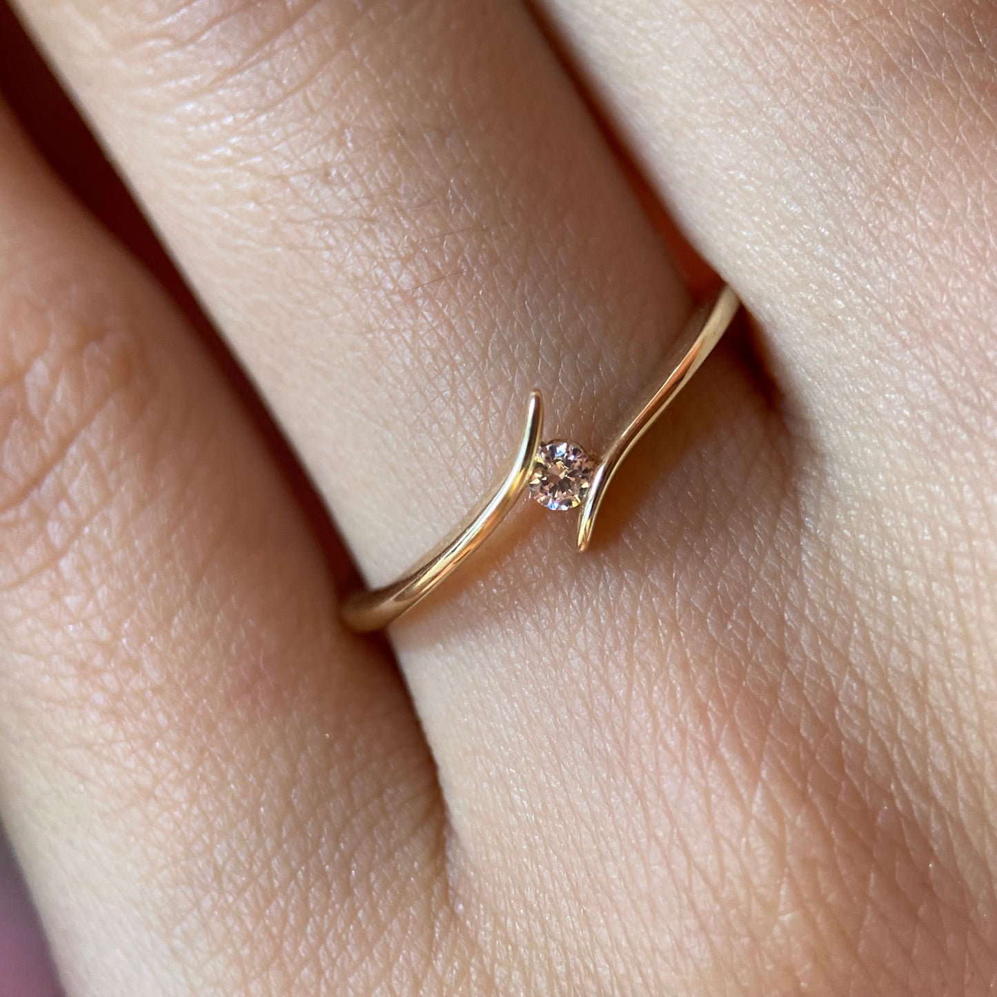 Anillo de compromiso en oro