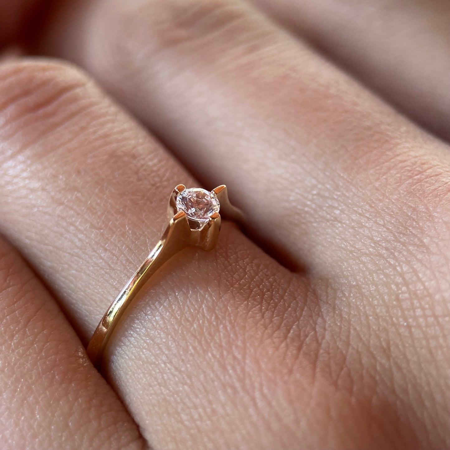 Anillo de compromiso en oro