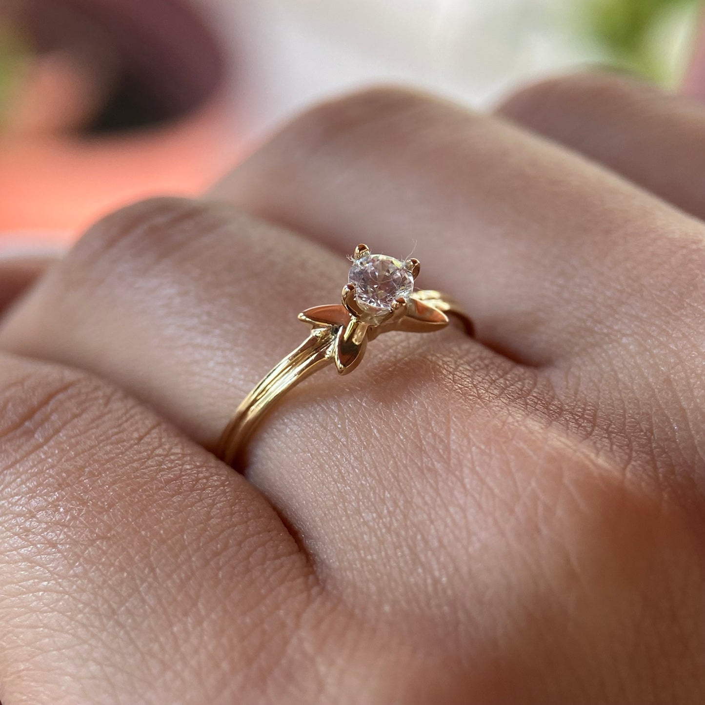Anillo de compromiso en oro