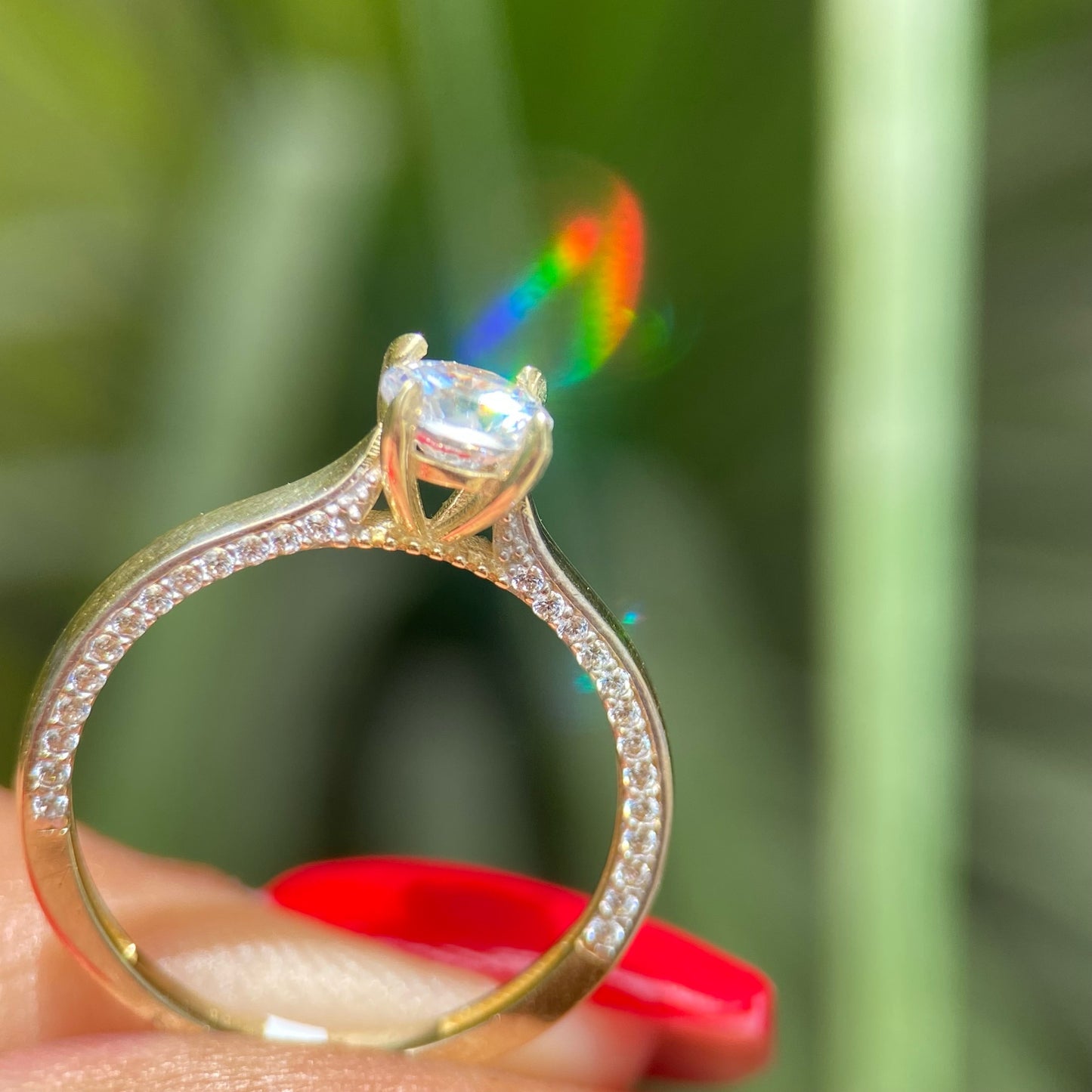 Engagement Ring in 10k Yellow Gold with Zirconia Cod: MAN031
