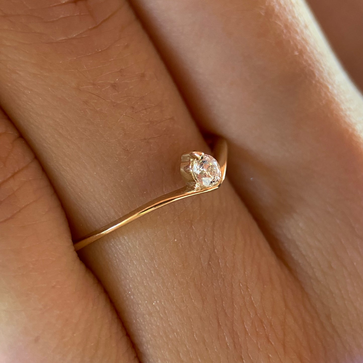Anillo de compromiso en oro