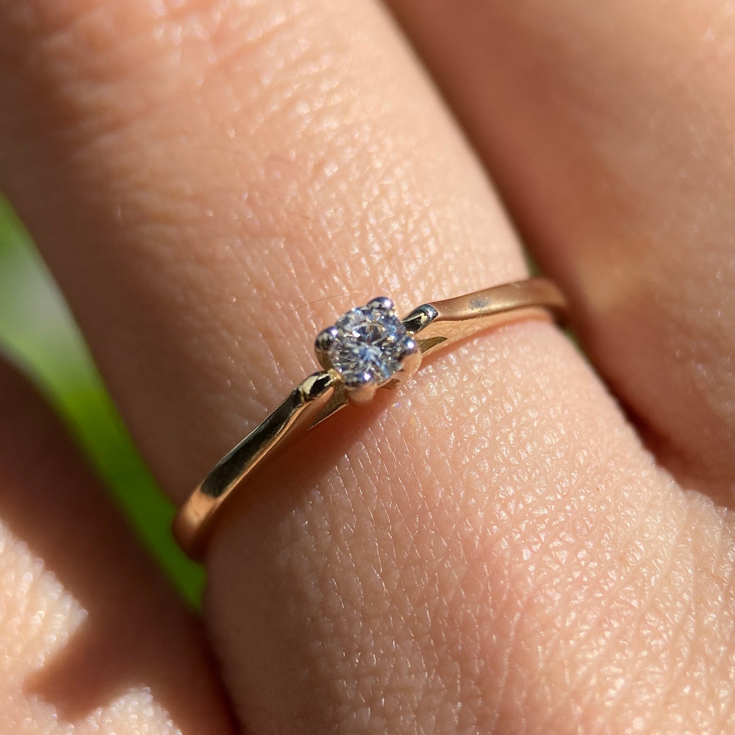 Anillo de compromiso en oro