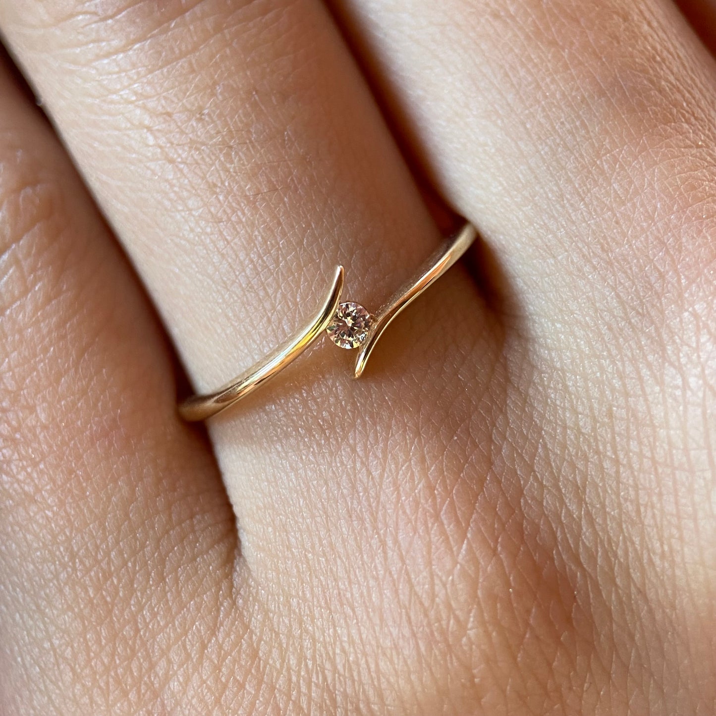 Anillo de compromiso en oro