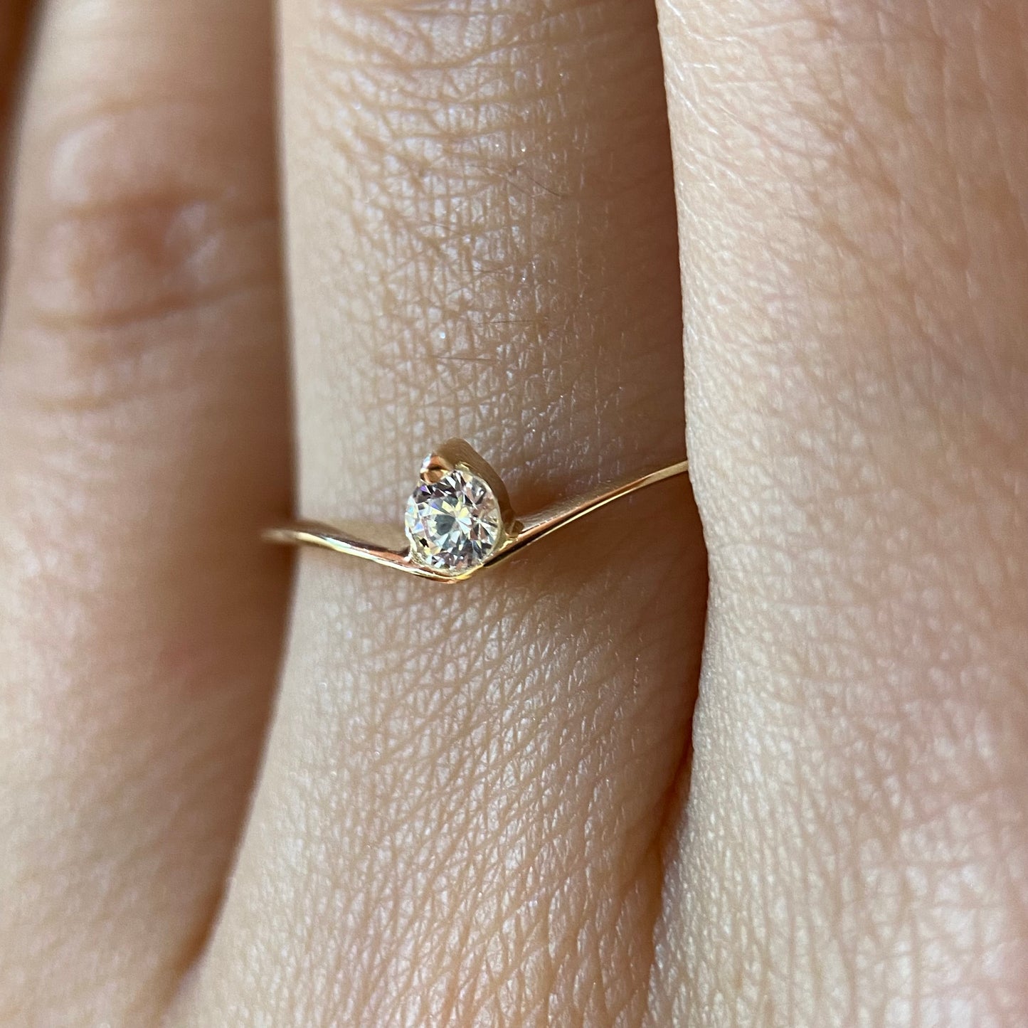 Anillo de compromiso en oro