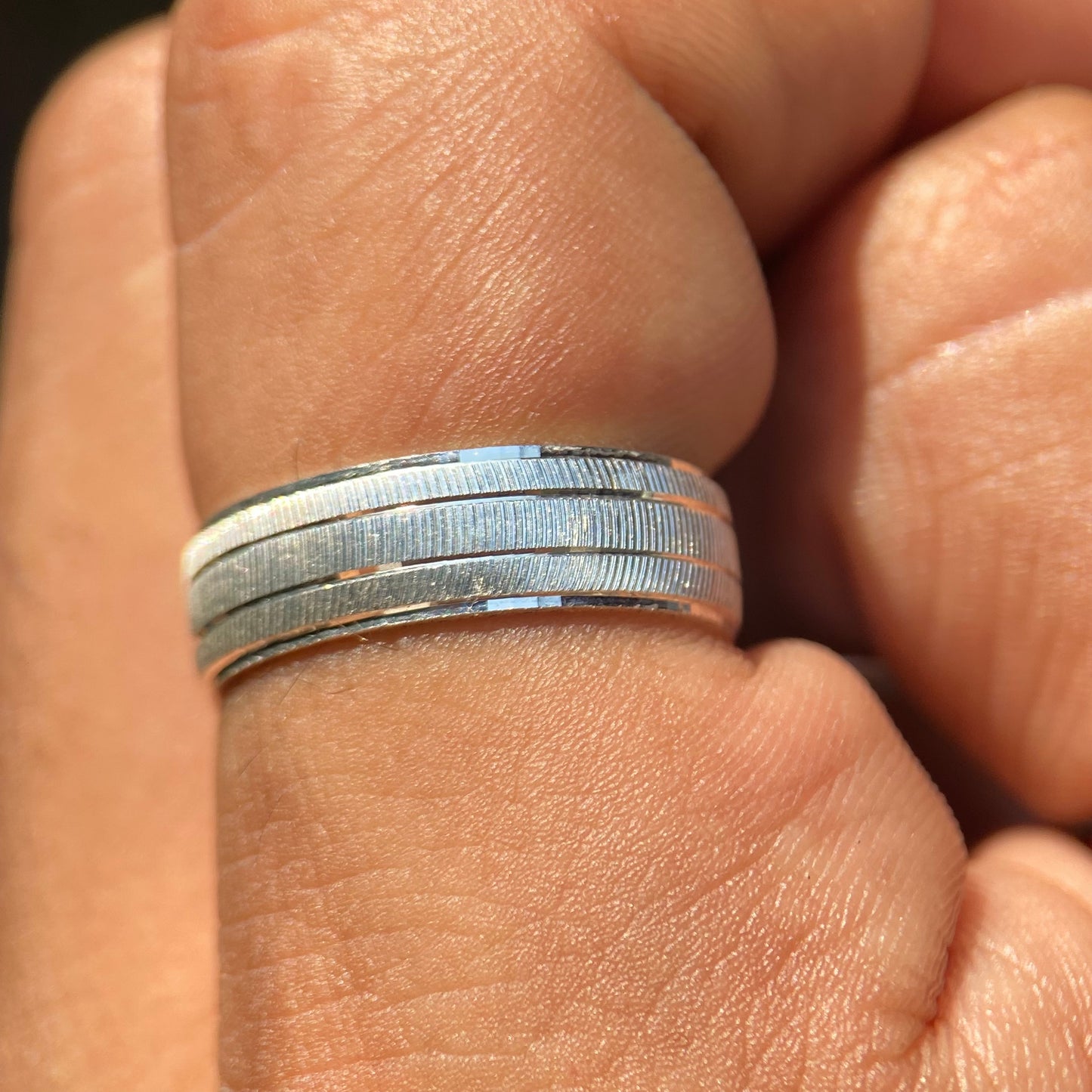 Dúo de anillos Ethan-Amour en plata con circonias
