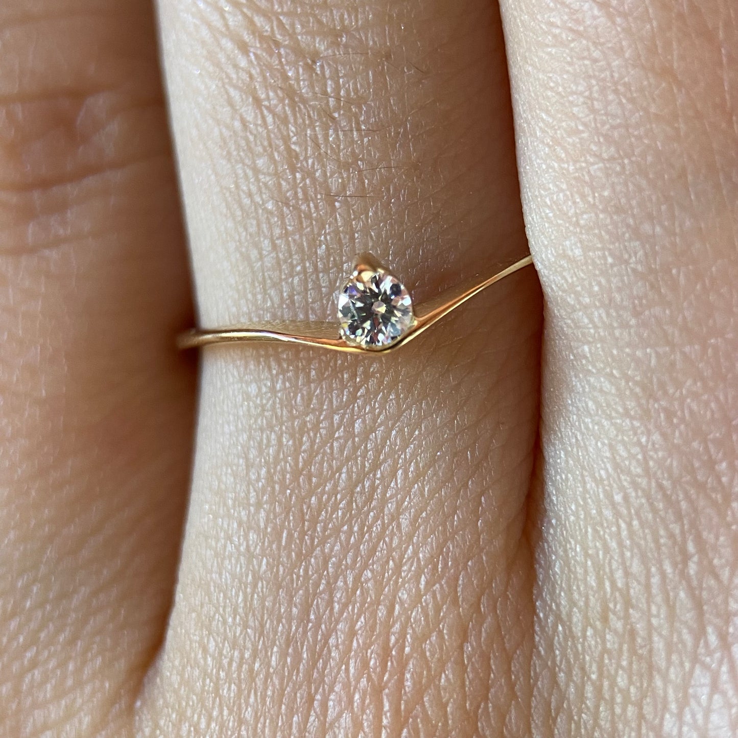 Anillo de compromiso en oro