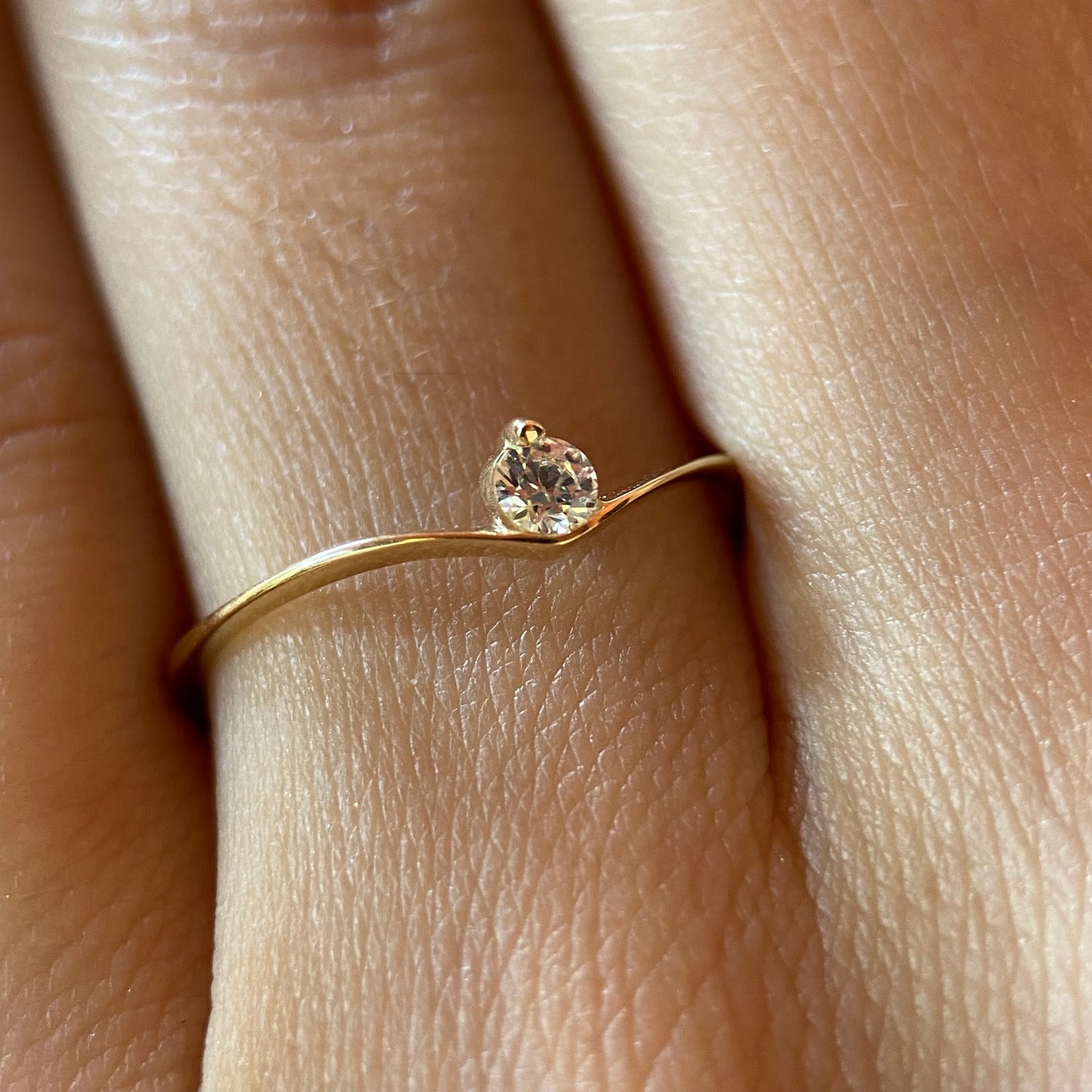 Anillo de compromiso en oro