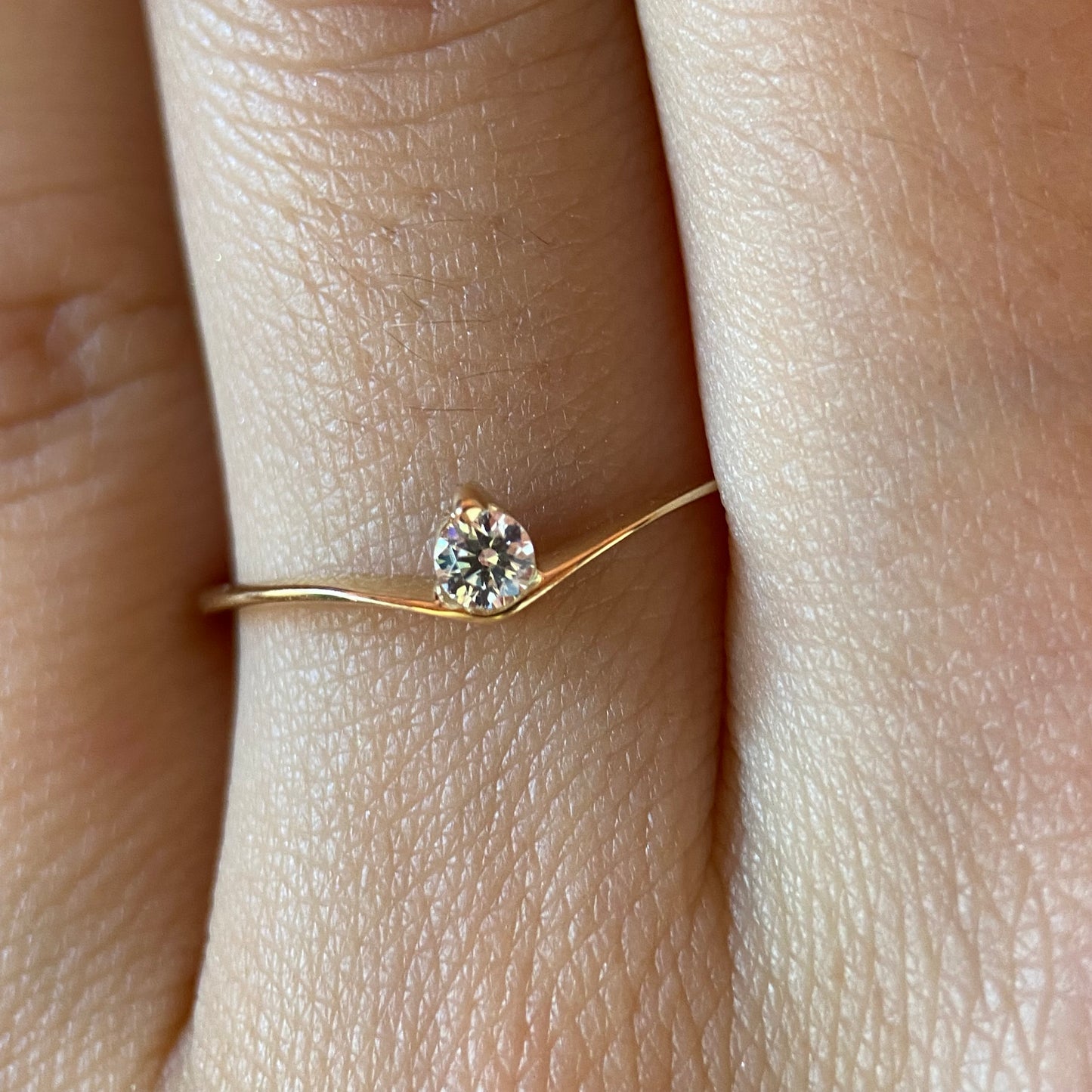 Anillo de compromiso en oro