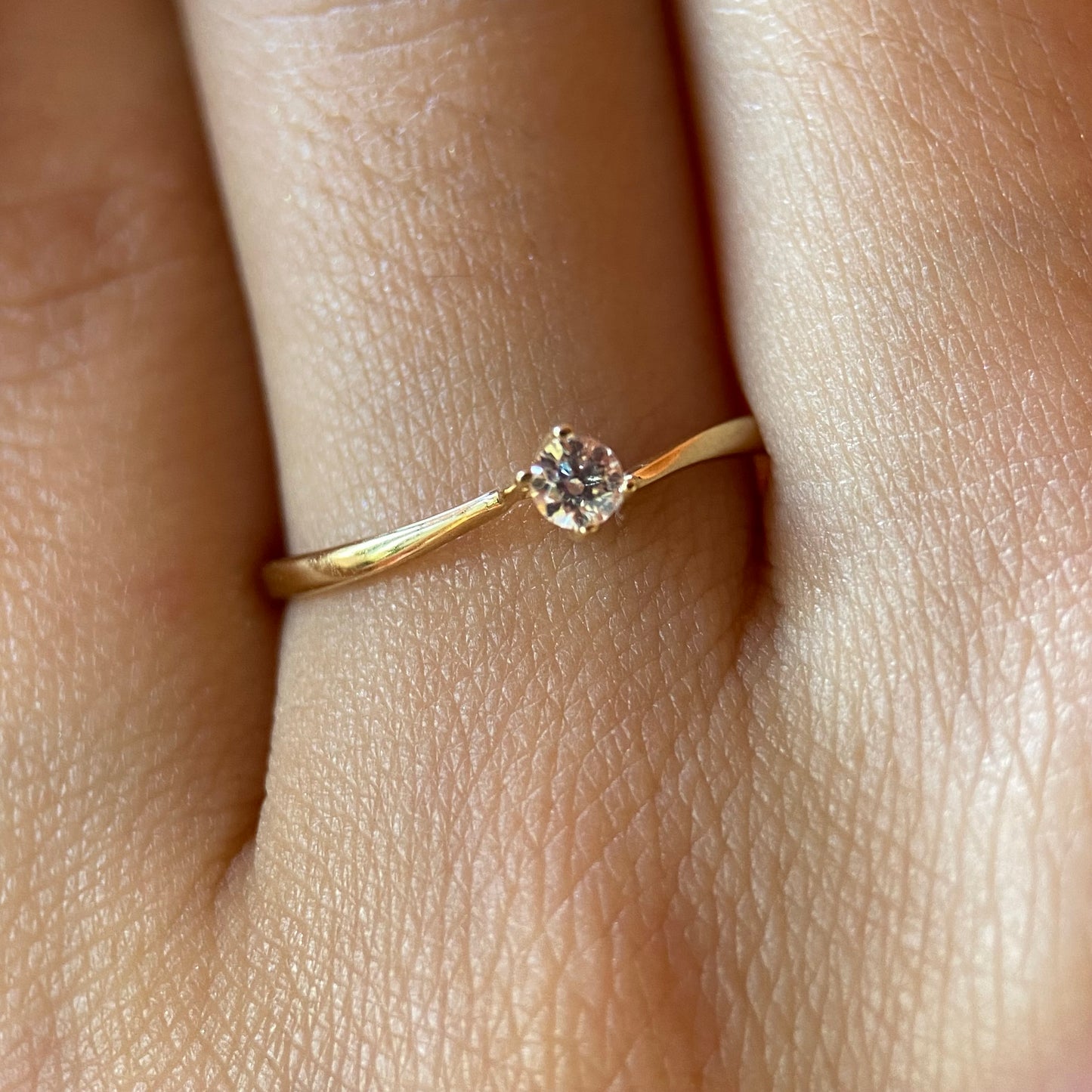 Anillo de compromiso en oro