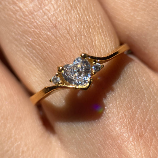 Anillo Alice en Plata Con Baño de Oro Amarillo