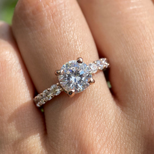 Anillo Cassie en Plata con Baño de Oro Rosa