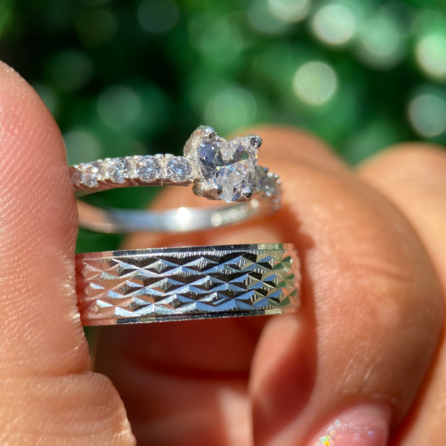 asqueroso Tratado Volver a disparar Dúo de Anillos Mateo x Amour en Plata con Circonias – Mouty Joyería