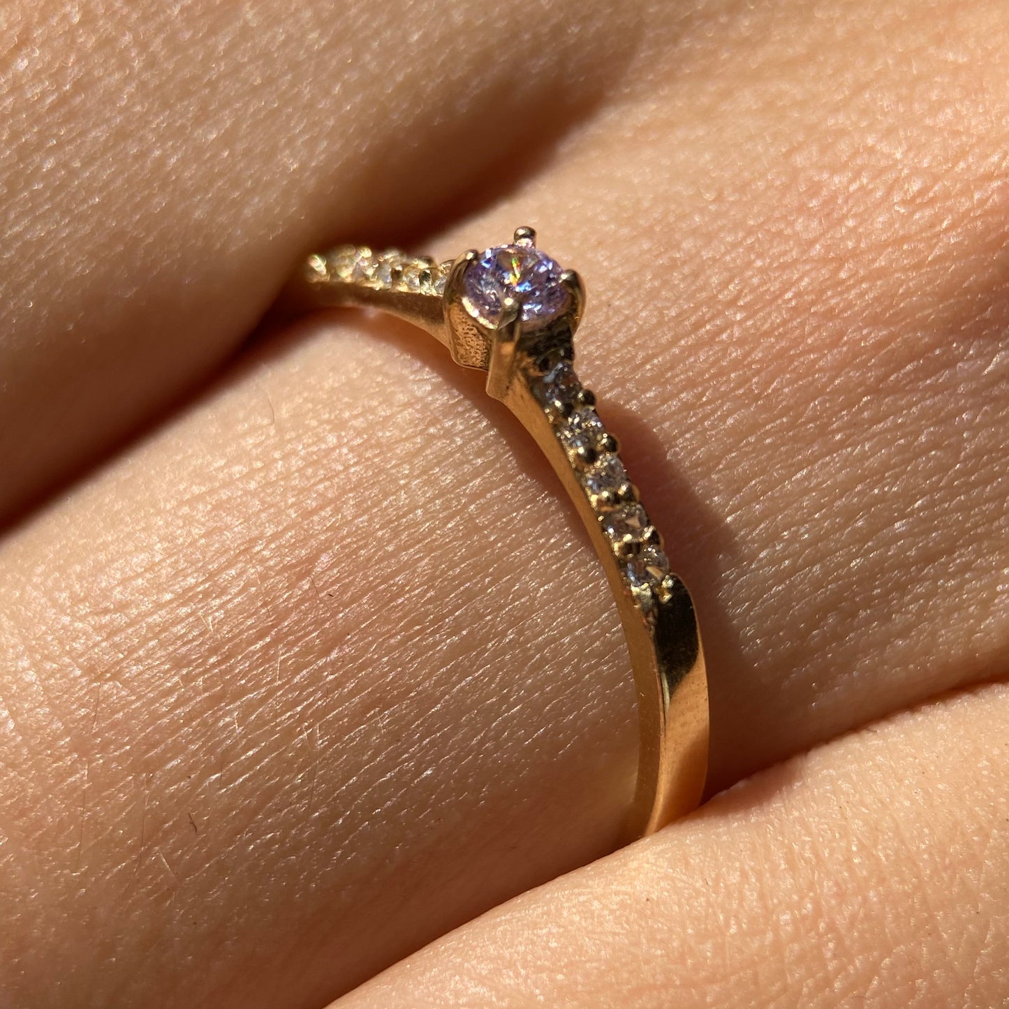 Anillo de compromiso en oro