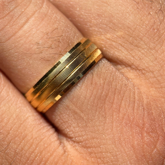 Argolla Ethan en Plata con Baño de Oro Amarillo