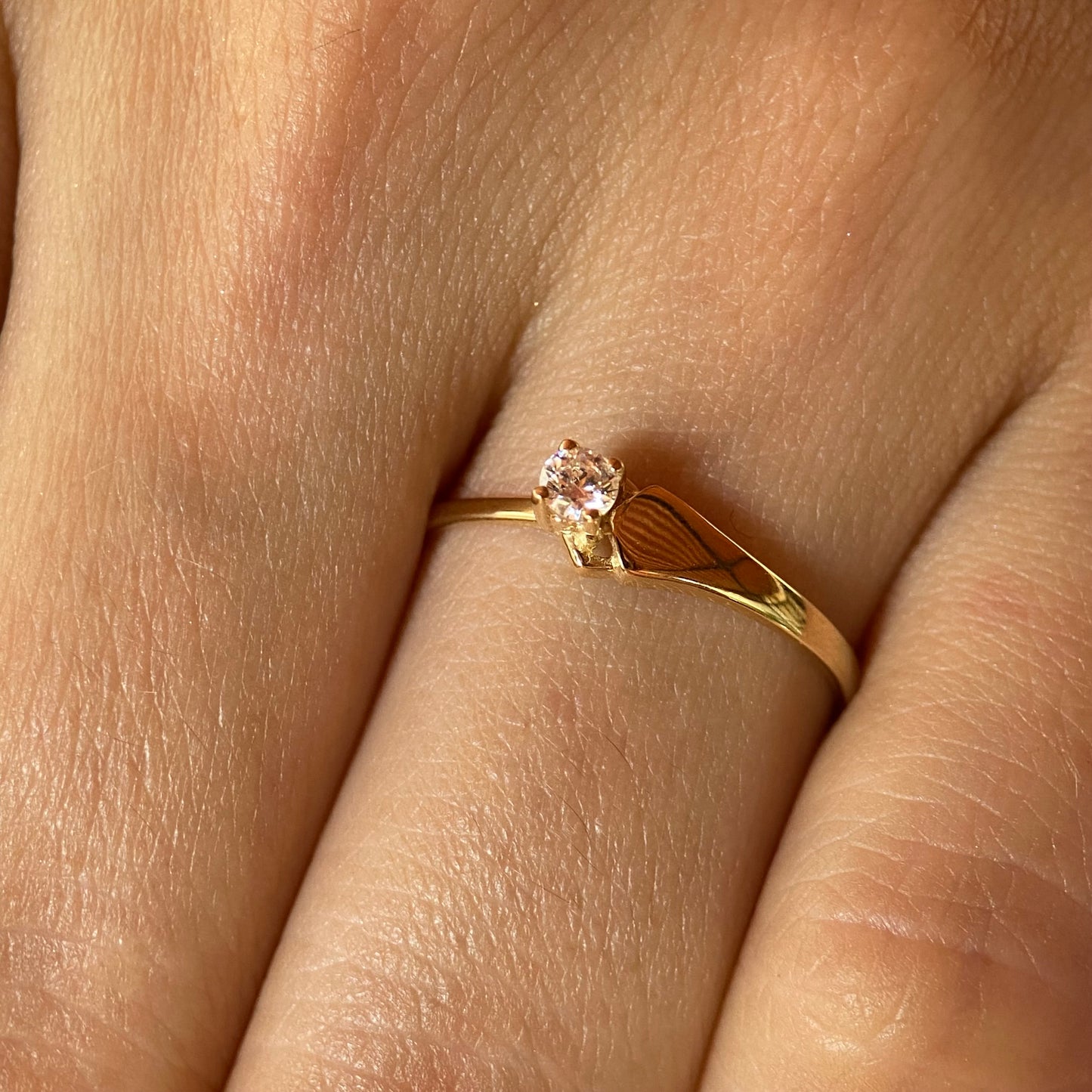 Anillo de compromiso en oro