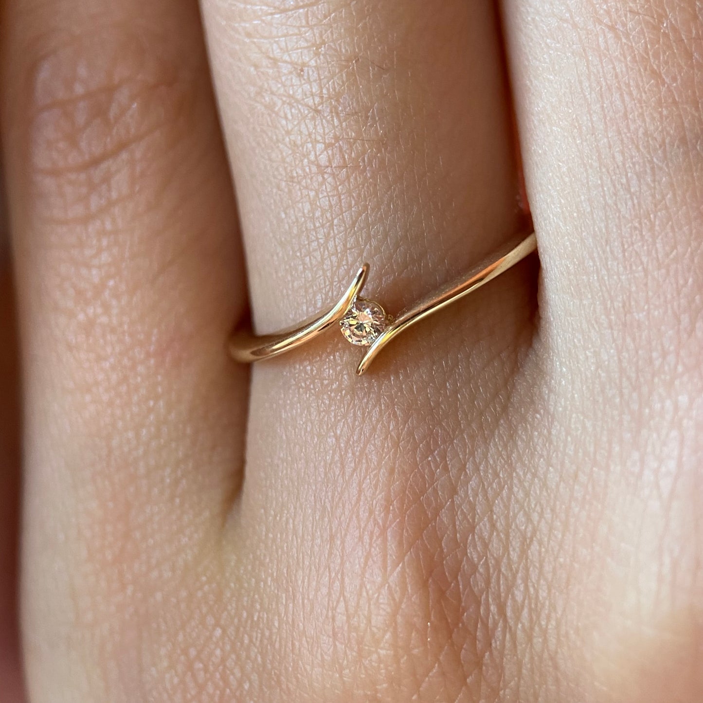 Anillo de compromiso en oro