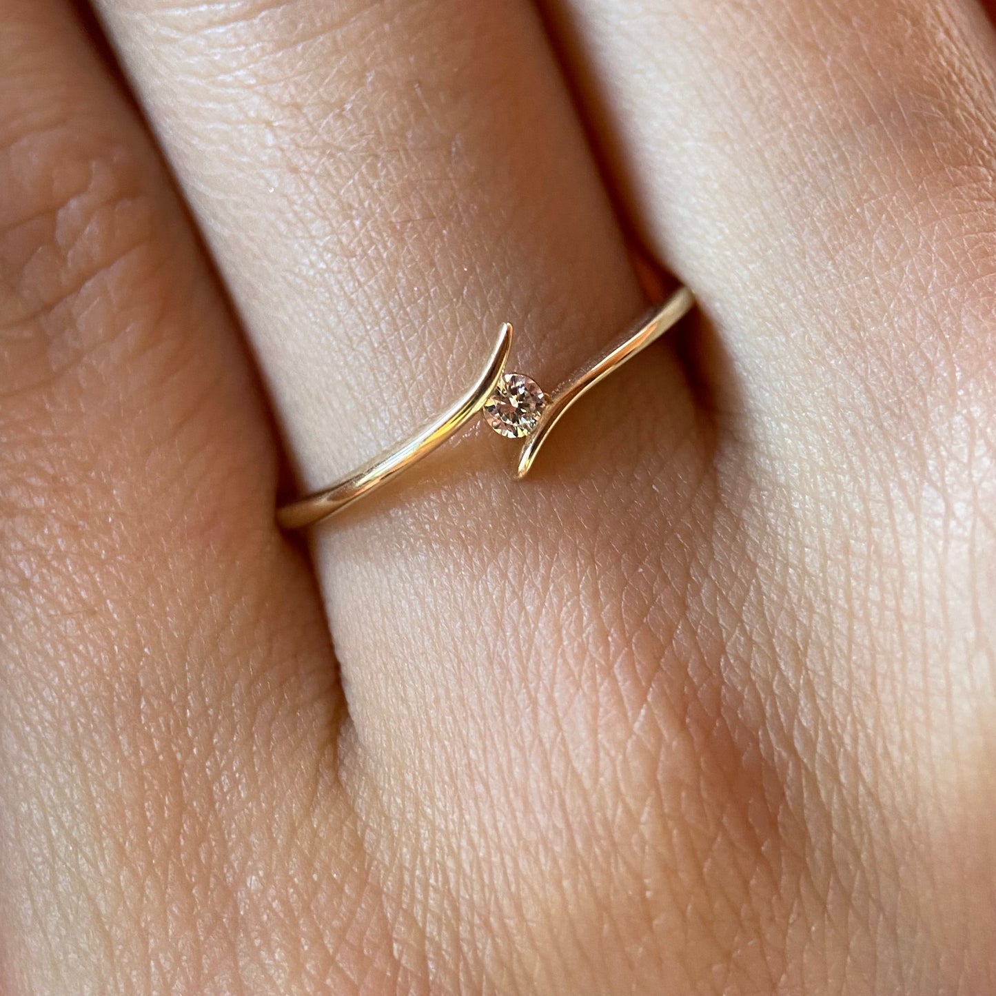 Anillo de compromiso en oro