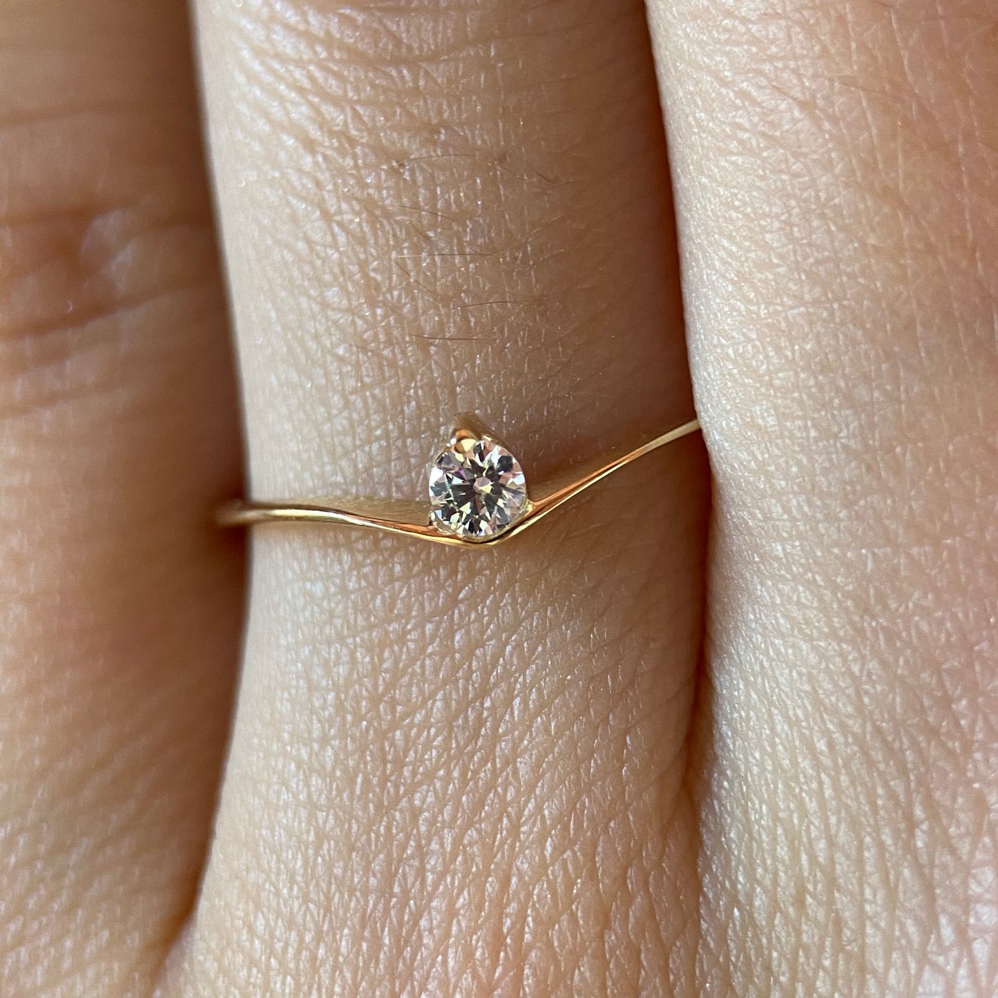 Anillo de compromiso en oro