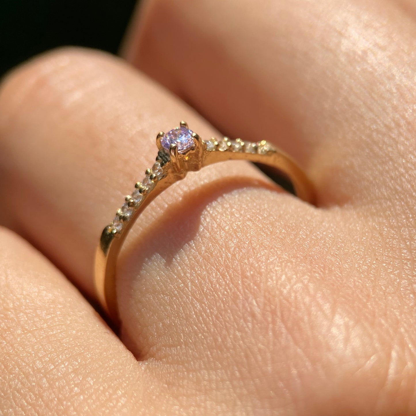 Anillo de compromiso en oro