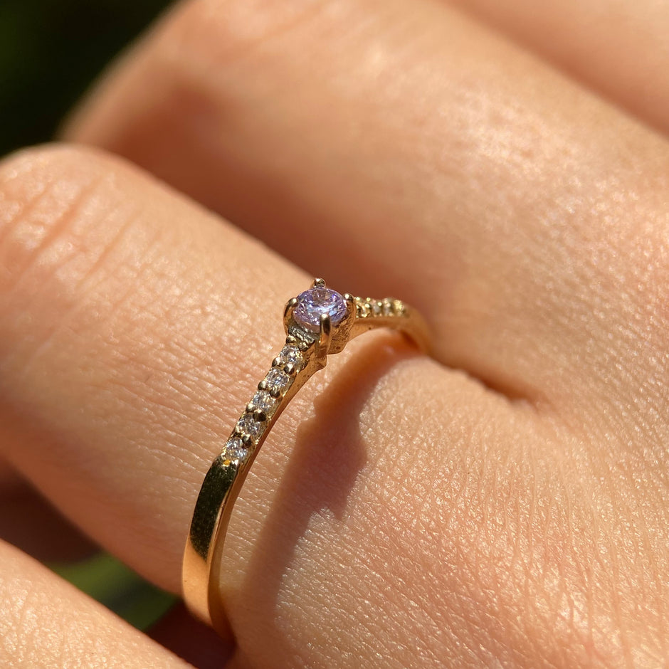 Anillo de compromiso en oro