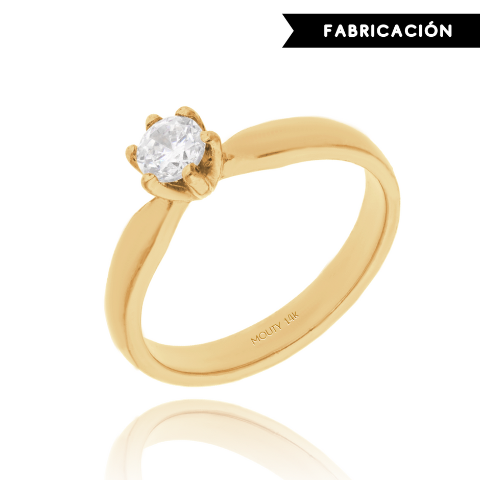 Anillo de compromiso en oro