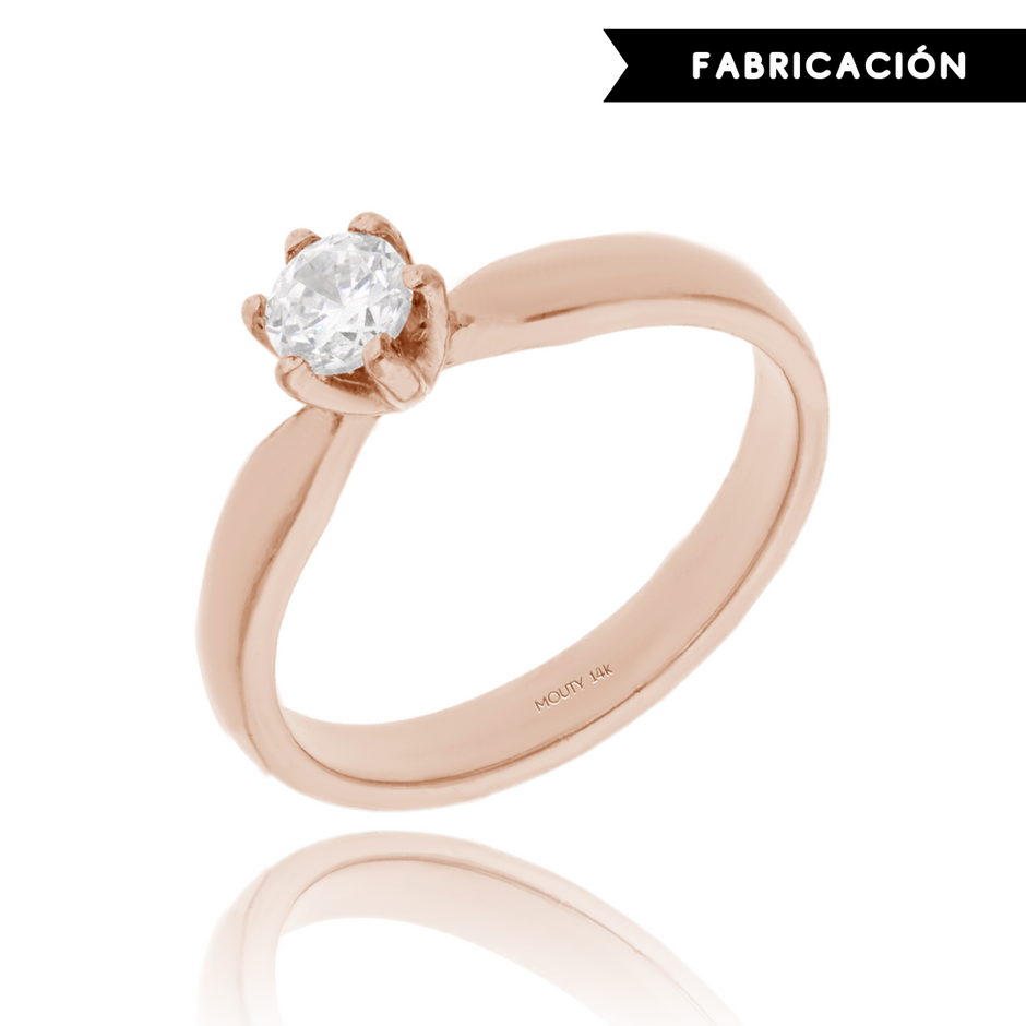 Anillo de compromiso en oro